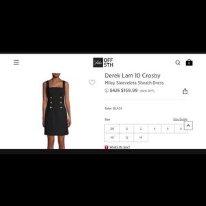 Black mini dress new size s derek lam